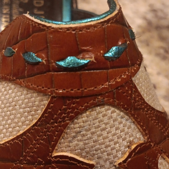 Vintage Donald J Pilner Western Couture Kogi Leather Mule Size 6.5 Med - Picture 3 of 9